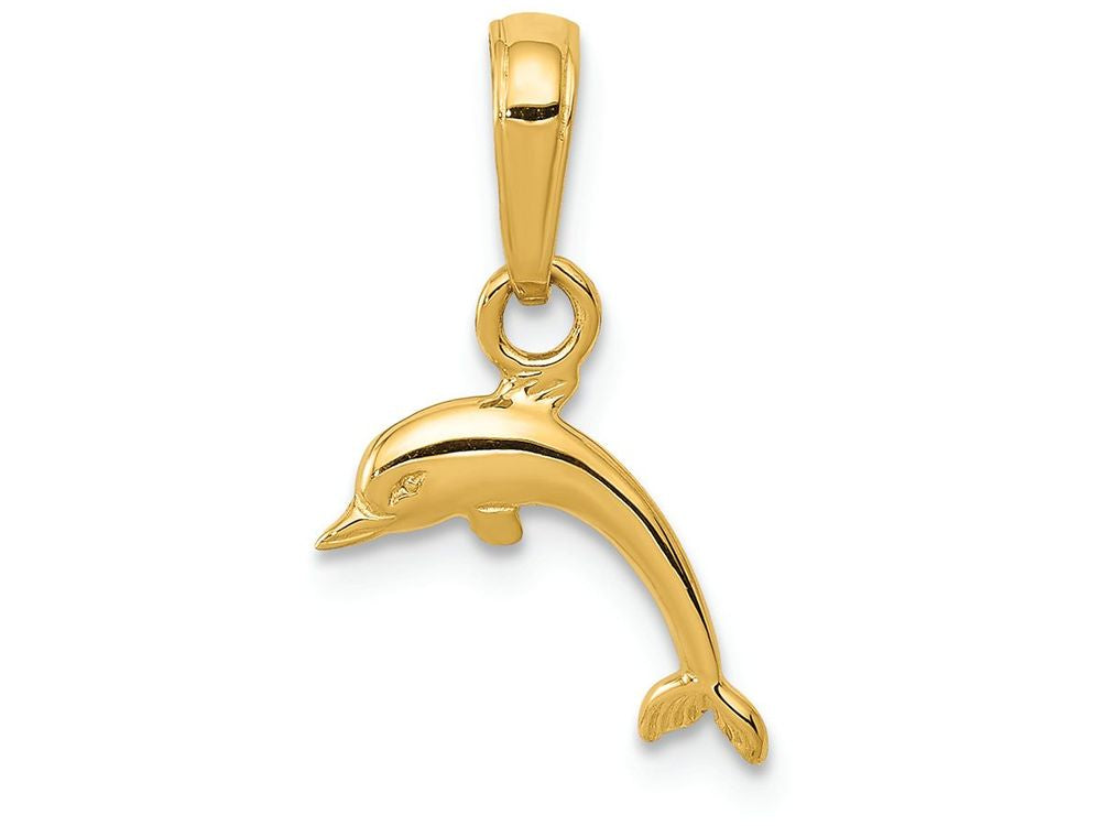 FJC Finejewelers 14k Yellow Gold Mini Dolphin Charm