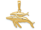 FJC Finejewelers 14k Yellow Gold Mother And Baby Humpback Whale Charm
