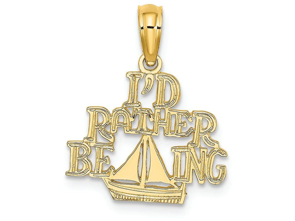 FJC Finejewelers 14k Yellow Gold I'd Rather Be Sailing Charm