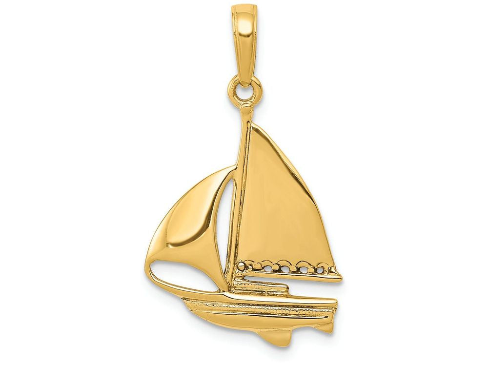 FJC Finejewelers 14k Yellow Gold Sailboat Charm