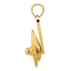FJC Finejewelers 14k Yellow Gold Moveable 3 Blade Propeller Charm
