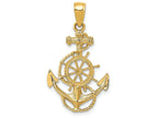 FJC Finejewelers 14k Yellow Gold Anchor And Wheel Charm