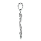 FJC Finejewelers 14k White Gold White Anchor Wheel with Flat Tips Charm