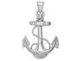 FJC Finejewelers 14k White Gold White Anchor with Rope - Charm