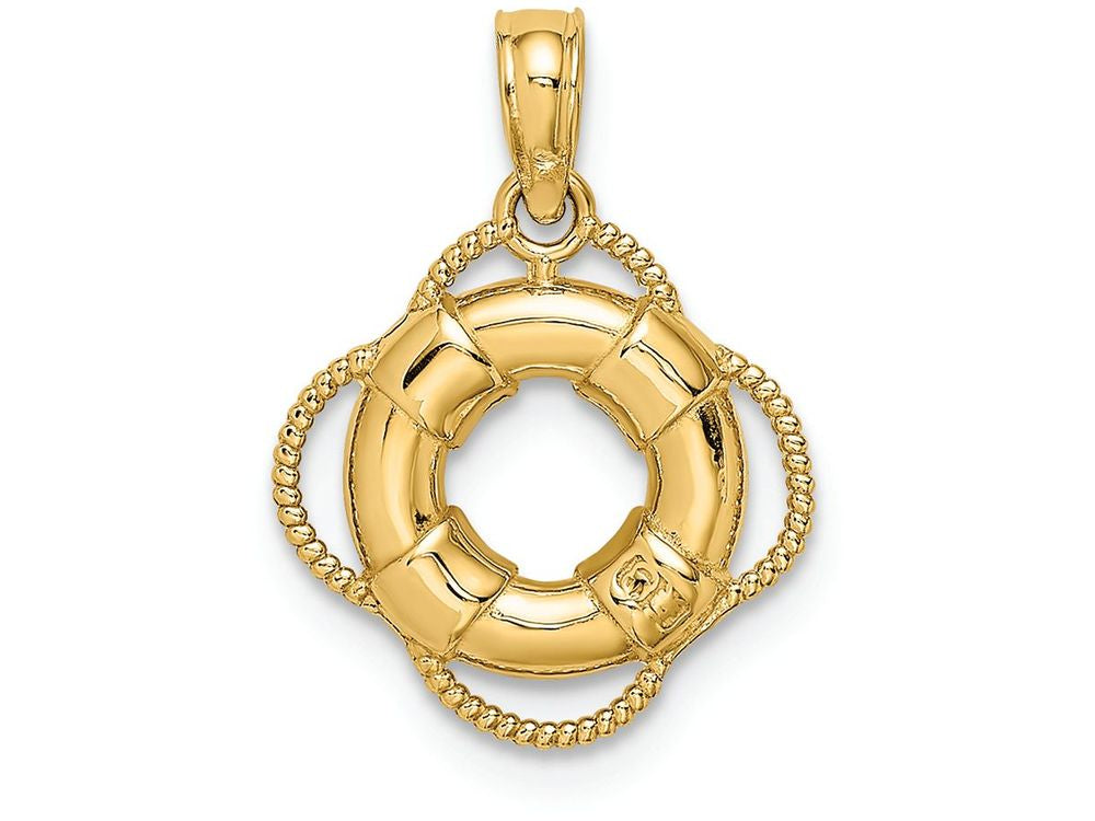 FJC Finejewelers 14k Yellow Gold Lifesaver Charm