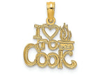FJC Finejewelers 14k Yellow Gold I Heart To Cook Charm