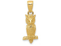 FJC Finejewelers 14k Yellow Gold 3d Owl Charm