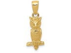 FJC Finejewelers 14k Yellow Gold 3d Owl Charm