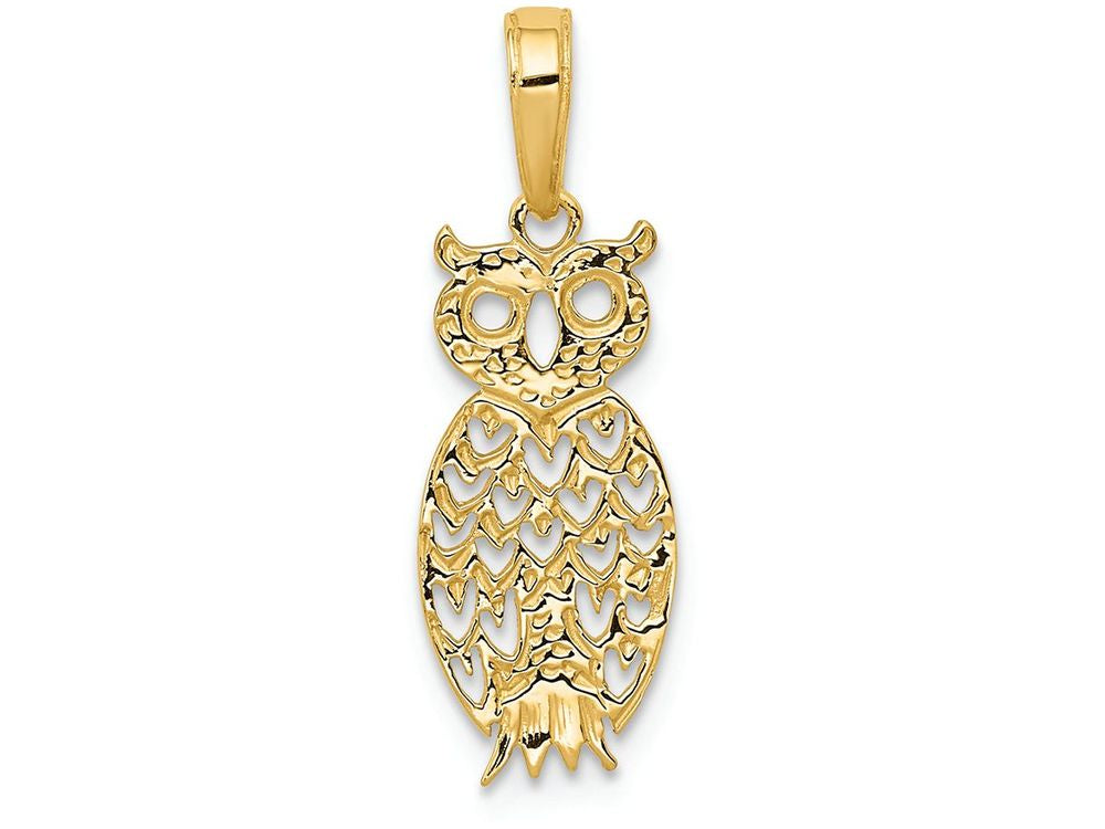 FJC Finejewelers 14k Yellow Gold Owl Charm