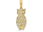 FJC Finejewelers 14k Yellow Gold Owl Charm