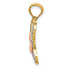 FJC Finejewelers 14k Two-tone Gold White with Rhodium Butterfly Charm