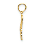 FJC Finejewelers 14k Yellow Gold Bright Cut Butterfly Charm
