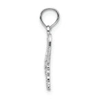 FJC Finejewelers 14k White Gold Bright Cut Butterfly Charm