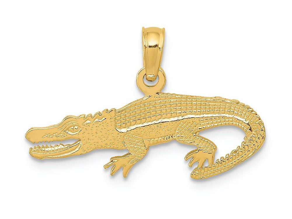 FJC Finejewelers 14k Yellow Gold Textured Alligator Charm