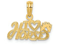 FJC Finejewelers 14k Yellow Gold I Heart Horses Charm