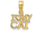 FJC Finejewelers 14k Yellow Gold I Heart My Cat Charm