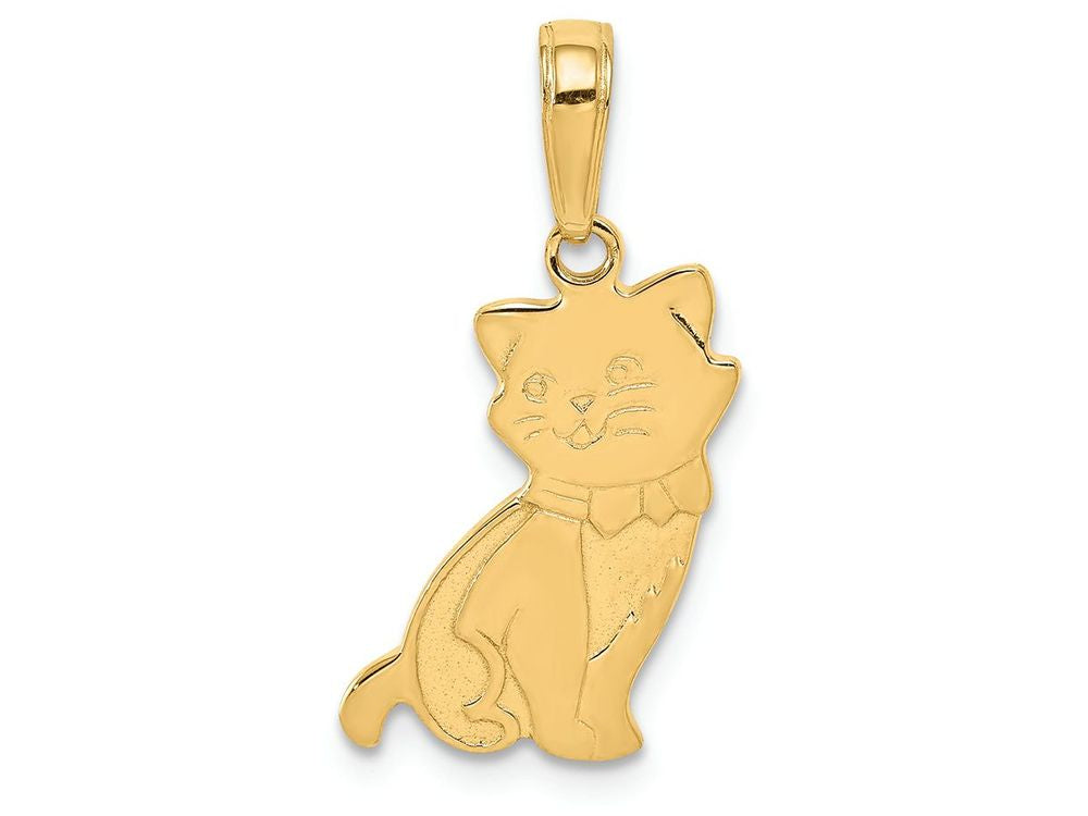 FJC Finejewelers 14k Yellow Gold Sitting Cat Charm