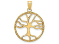 FJC Finejewelers 14k Yellow Gold Tree Of Life In Round Frame Charm