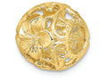 FJC Finejewelers 14k Yellow Gold 3d Cut-out Flower Barrel Slide Charm