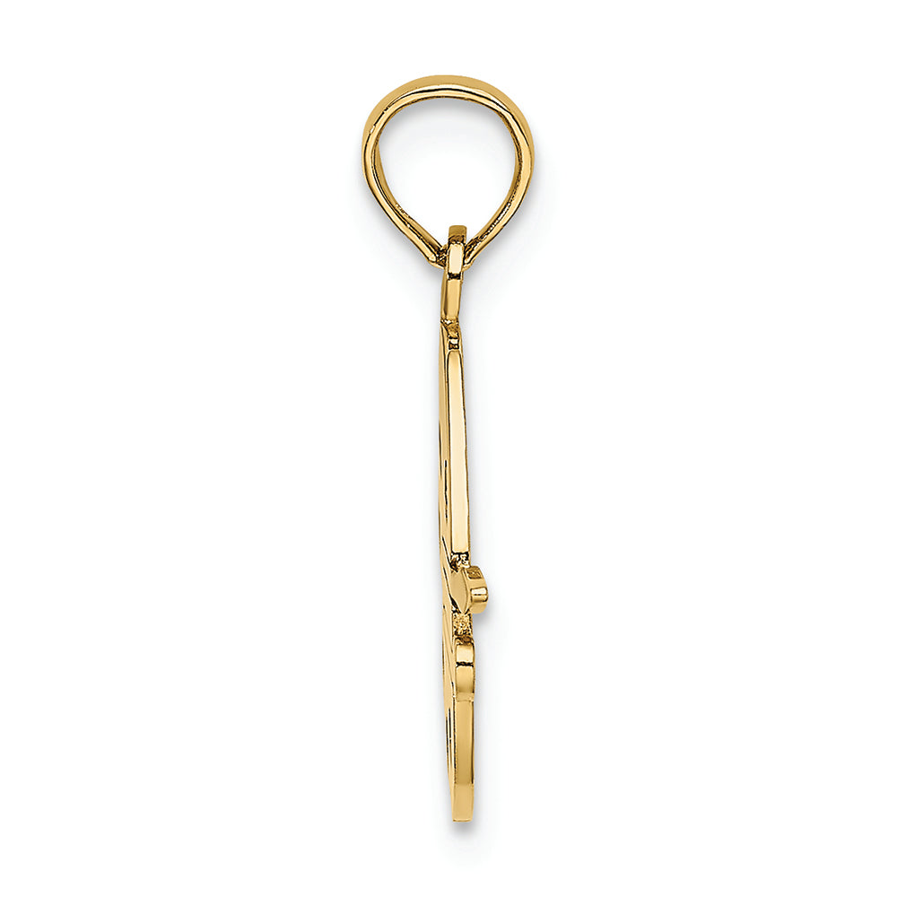 FJC Finejewelers 14k Yellow Gold Paint Pallet And Brushes Charm