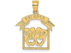 FJC Finejewelers 14k Yellow Gold Comedytragedy Drama Story In Frame Charm