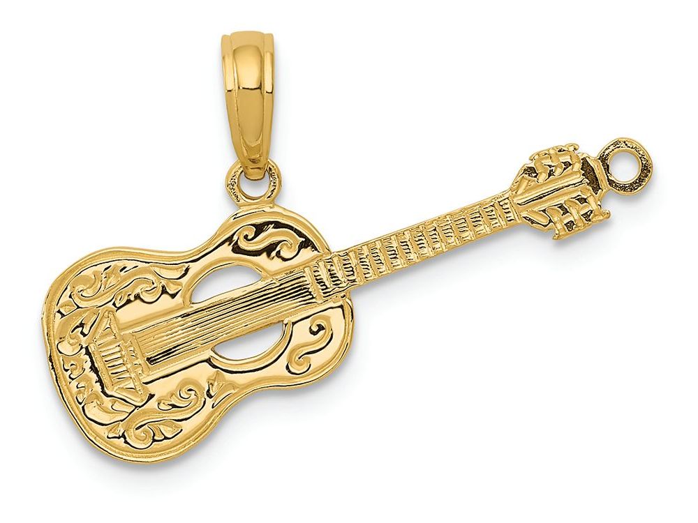 FJC Finejewelers 14k Yellow Gold Guitar Charm