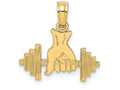 FJC Finejewelers 14k Yellow Gold Hand Holding Barbell Charm