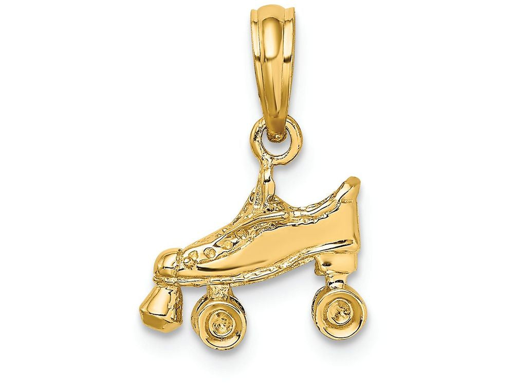 FJC Finejewelers 14k Yellow Gold 3d Roller Skate Charm