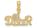 FJC Finejewelers 14k Yellow Gold #1 Diver Charm