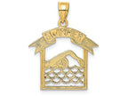 FJC Finejewelers 14k Yellow Gold Swimmer In Frame Charm