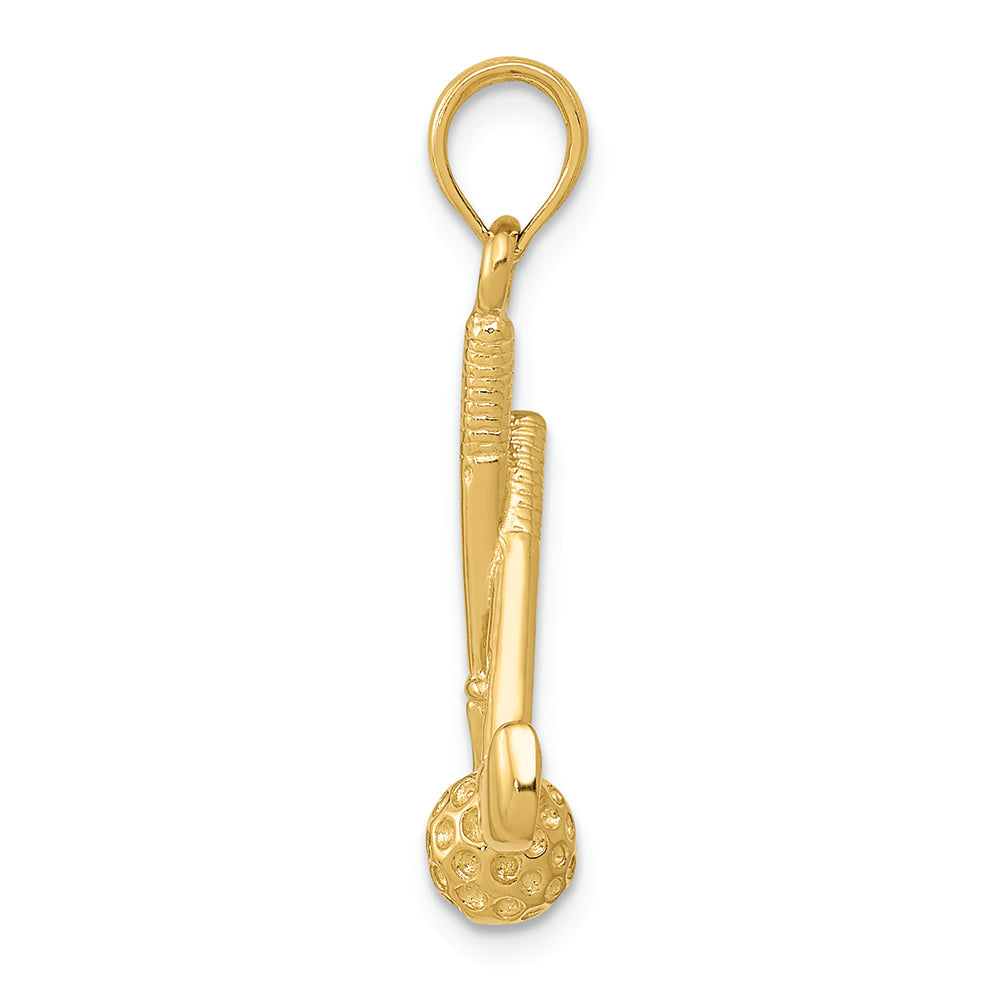 FJC Finejewelers 14k Yellow Gold 3d Clubs And Ball Charm