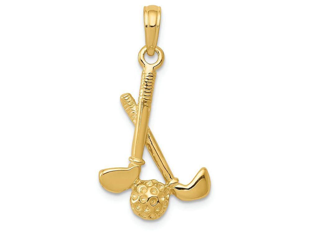 FJC Finejewelers 14k Yellow Gold 3d Clubs And Ball Charm
