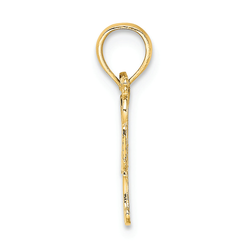 FJC Finejewelers 14k Yellow Gold Softball Mom with Bat And Ball Charm