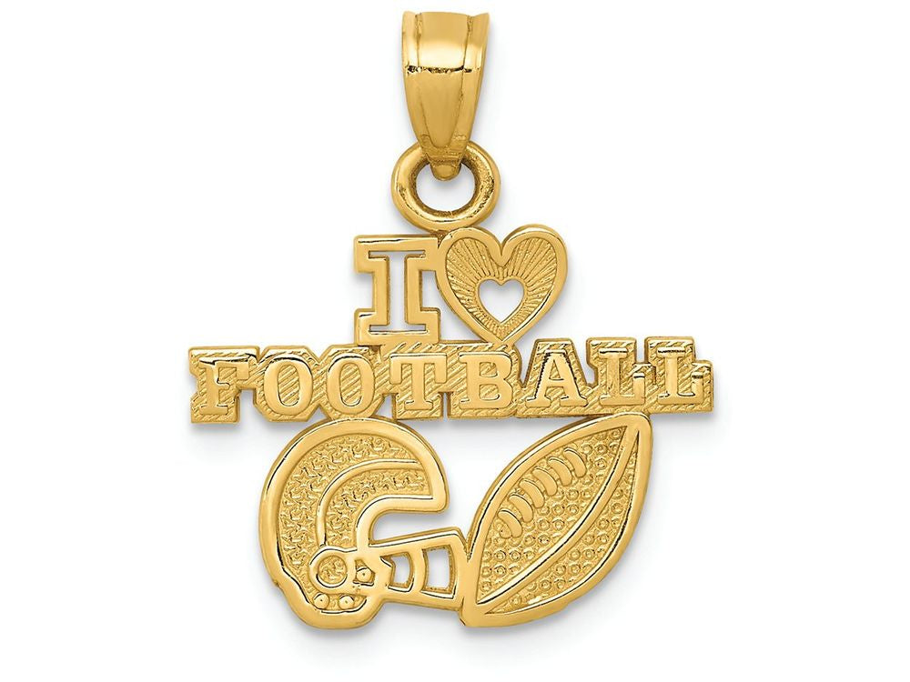 FJC Finejewelers 14k Yellow Gold I Heart Football Charm