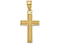 FJC Finejewelers 14k Yellow Gold Small Satin Cross Charm