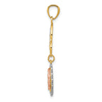 FJC Finejewelers 14k Two-tone Gold with Rhodium Our Lady Of Guadalupe Cross Charm