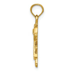FJC Finejewelers 14k Yellow Gold Polished Textured Boy Charm