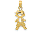 FJC Finejewelers 14k Yellow Gold Polished Textured Boy Charm