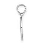FJC Finejewelers 14k White Gold White Mini Fleur-de-lis Charm On Oval Disc