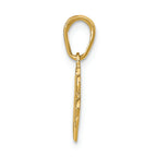 FJC Finejewelers 14k Yellow Gold Polished Textured 4-leaf Clover Charm
