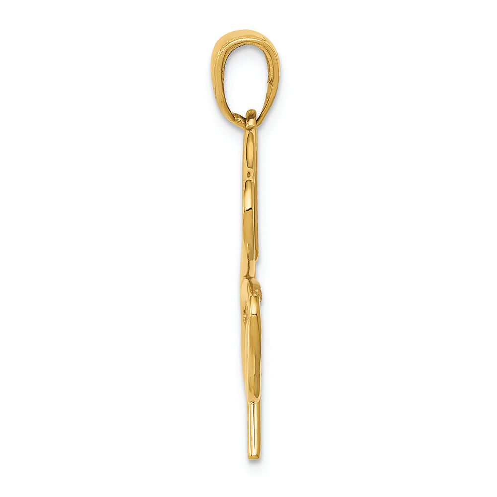 FJC Finejewelers 14k Yellow Gold Polished Cut Out 4-leaf Clover Charm