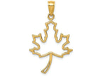FJC Finejewelers 14k Yellow Gold Polished Cut Out Maple Leaf Charm