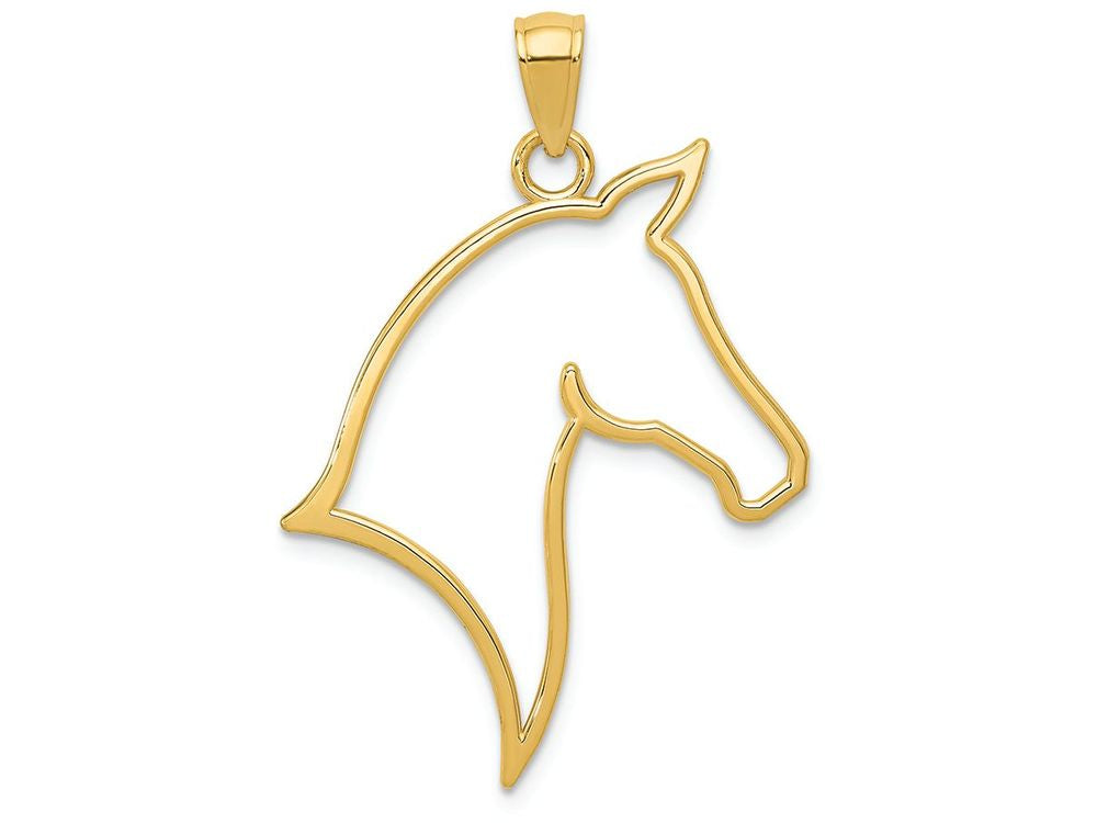 FJC Finejewelers 14k Yellow Gold Polished Cut Out Horse Head Charm