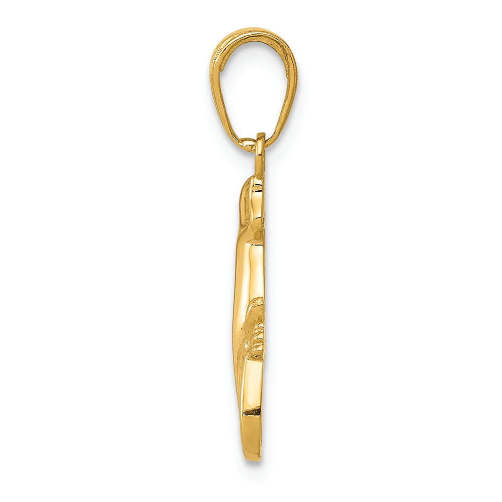 FJC Finejewelers 14k Yellow Gold Polished Gecko Charm
