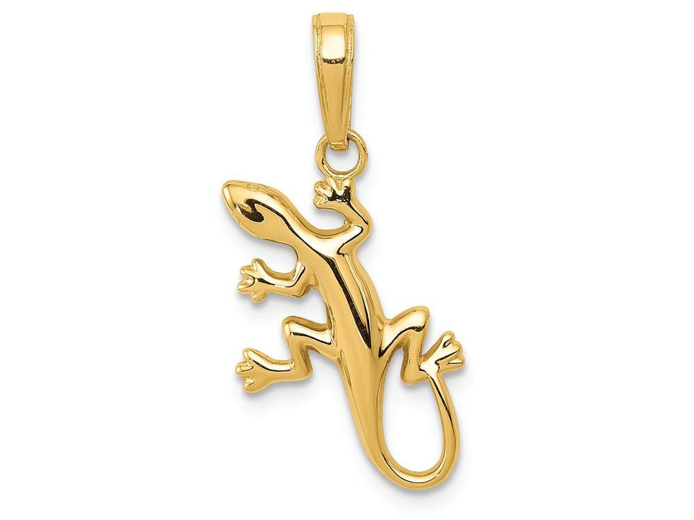 FJC Finejewelers 14k Yellow Gold Polished Gecko Charm