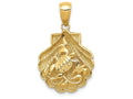 FJC Finejewelers 14k Yellow Gold Sea Turtle In A Shell Charm
