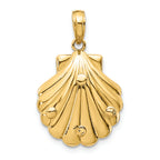 FJC Finejewelers 14k Yellow Gold Seahorse In A Shell Charm