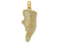 FJC Finejewelers 14k Yellow Gold Hilton Head Map Charm
