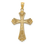 FJC Finejewelers 14k Yellow Gold with Rhodium Reversible Cross Charm