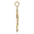 FJC Finejewelers 14k Yellow Gold with Rhodium Reversible Cross Charm